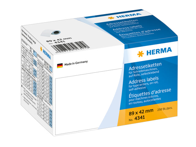 Herma adreslabel 4341, 89x42mm, 250 stuks op rol