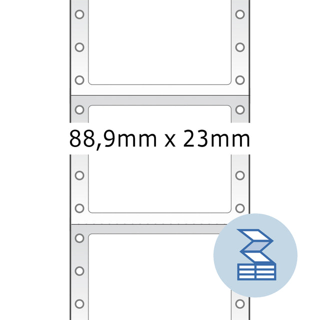 HERMA 8210 Witte Etiket 88.9x23mm, 6000 stuks - 2