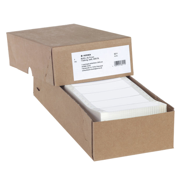 HERMA 8211 Witte Etiket 88.9x35.7mm, 4000 stuks