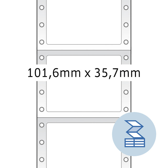 HERMA 8212 Witte Etiket 101.6x35.7mm, 4000 stuks - 2