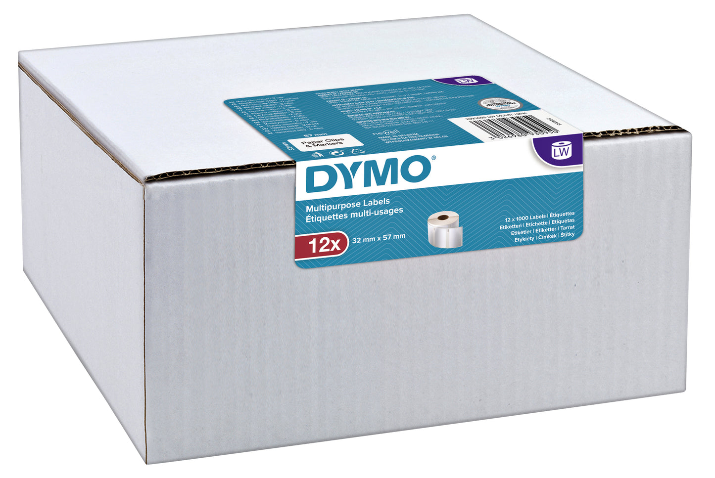 Dymo LabelWriter multifunctie etiketten 32x57mm, 12 stuks
