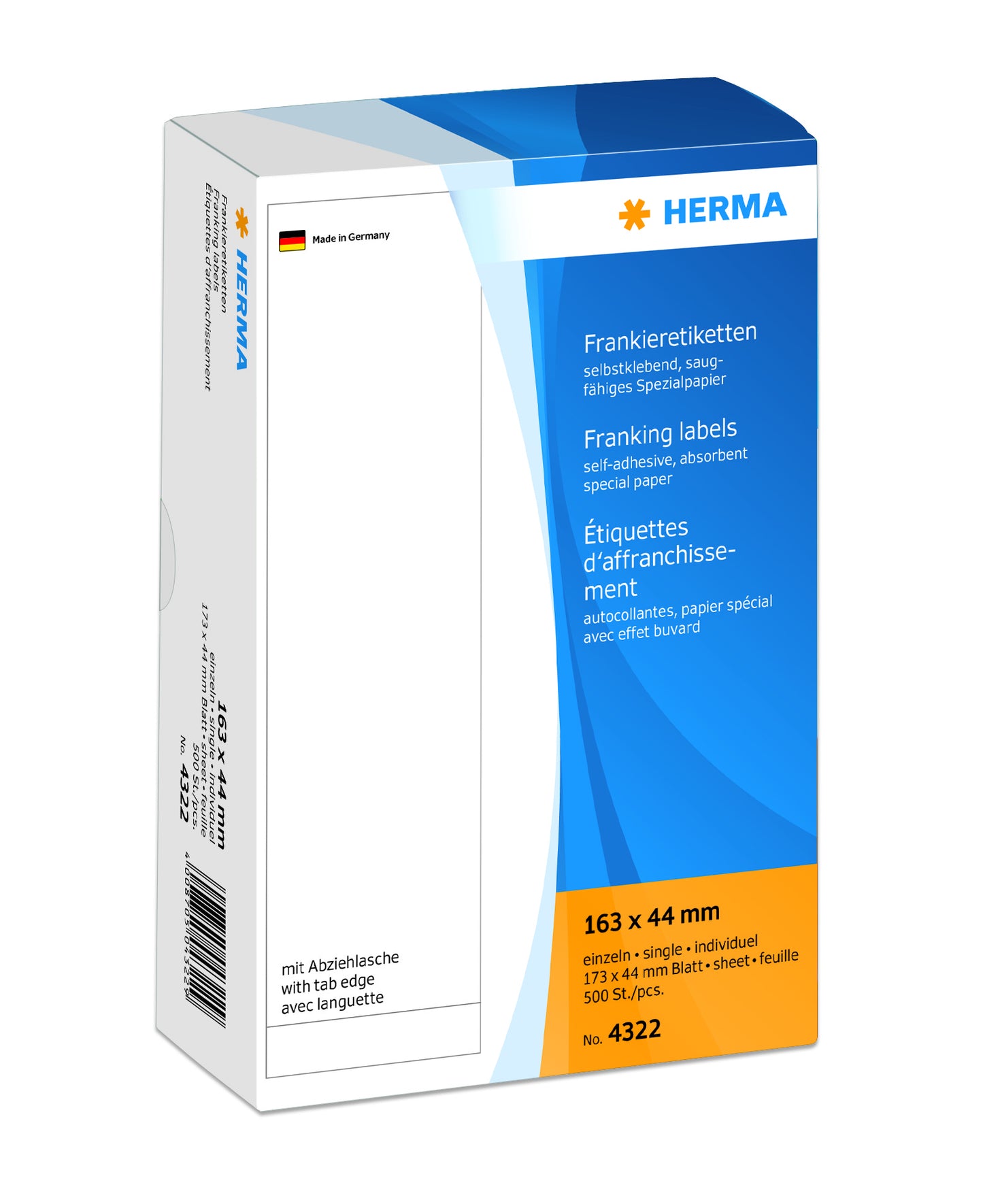 HERMA 4329 Dubbel frankeeretiket 163x45mm, 500 stuks