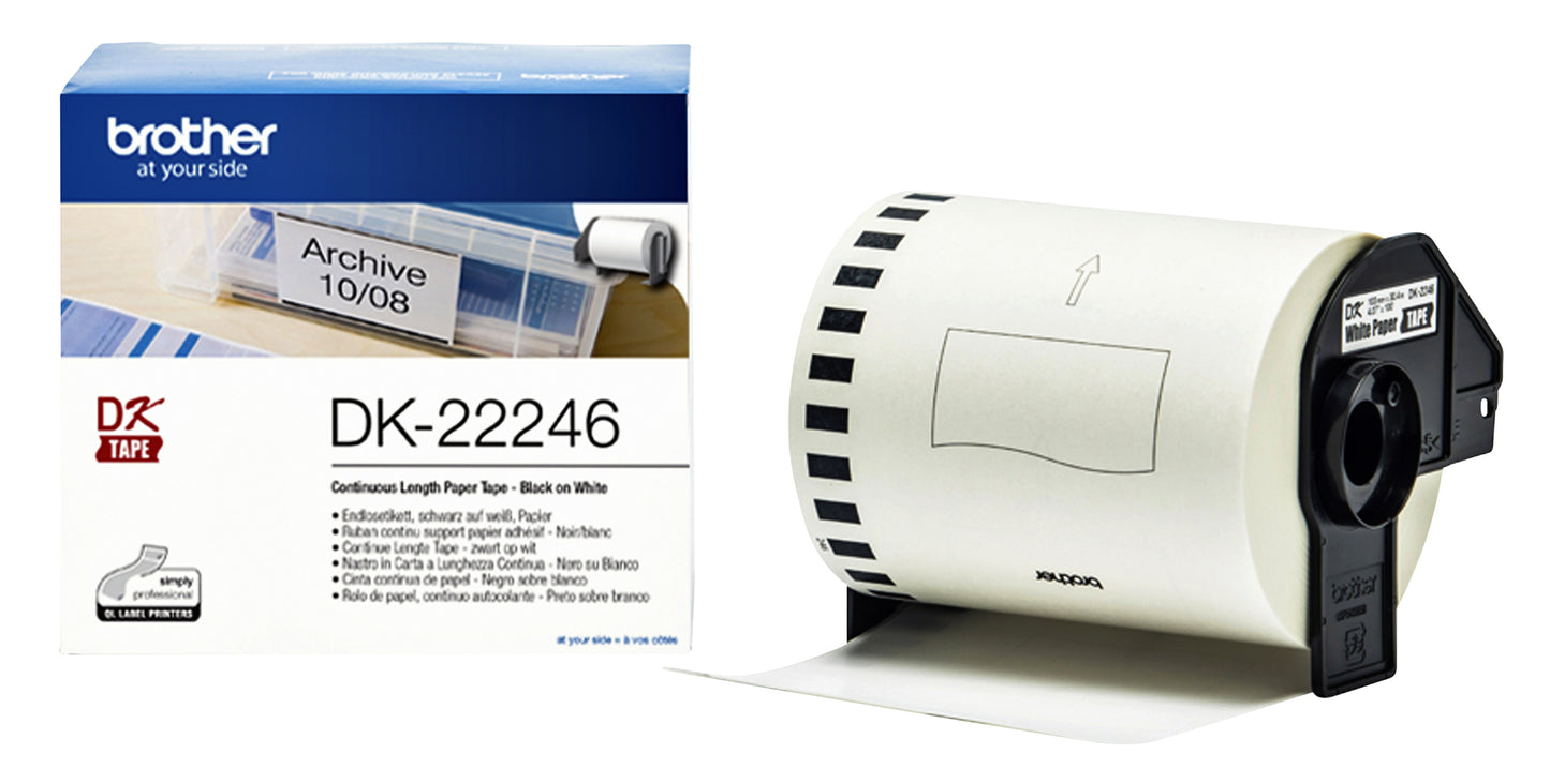 Brother DK-22246 doorlopende labels 103mm x 30,48m wit