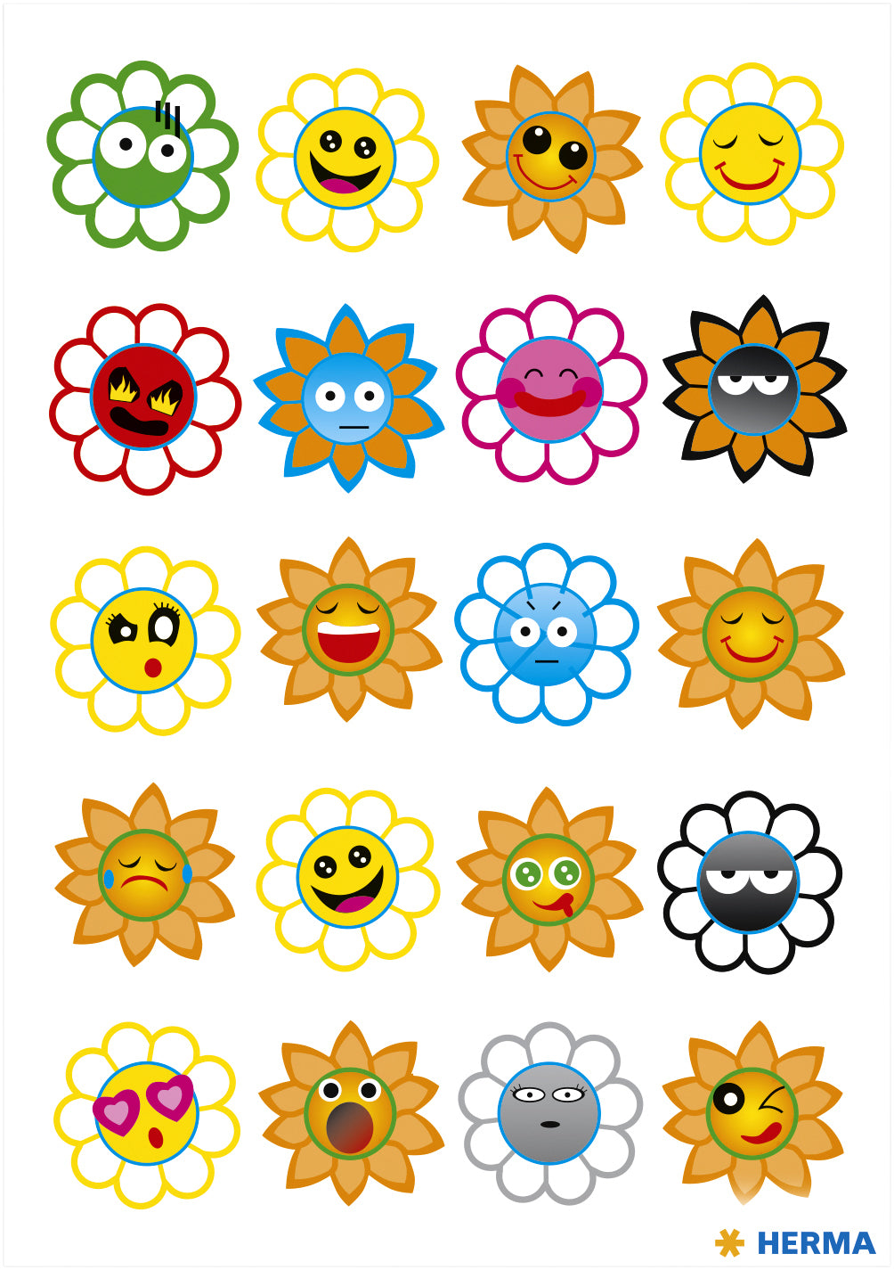 HERMA Etiket 3668 Crazy Zonnen Puffy