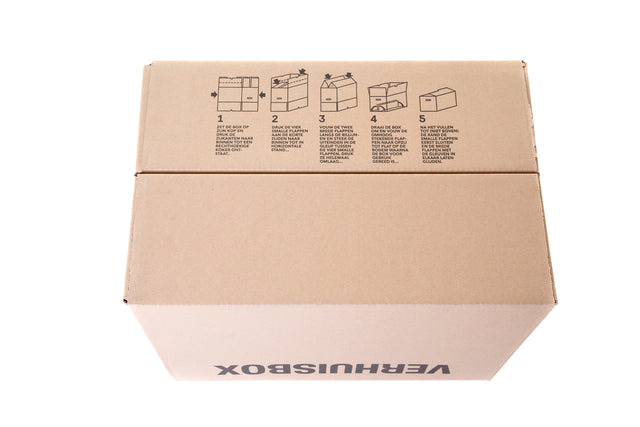 Verhuisdoos IEZZY 480x320x360mm enkelgolf bruin, 55 liter - 4