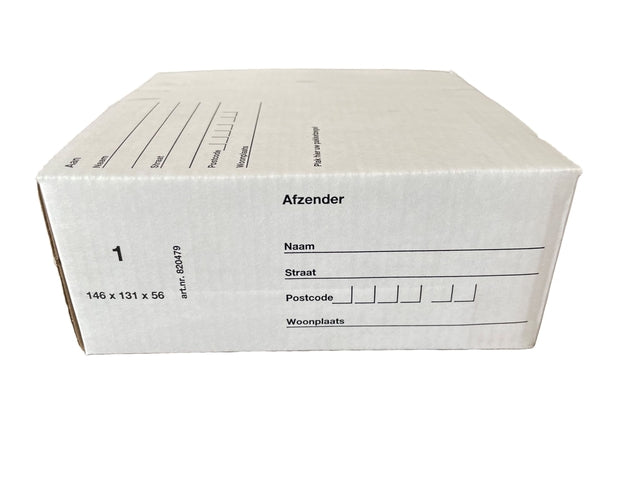 Postpakketbox IEZZY 1, 146x131x56mm, wit, snel te monteren - 2
