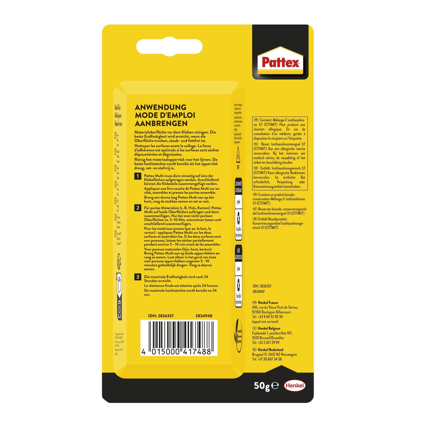 Pattex Multi Alleslijm 50g, universeel en druipvrij - 3