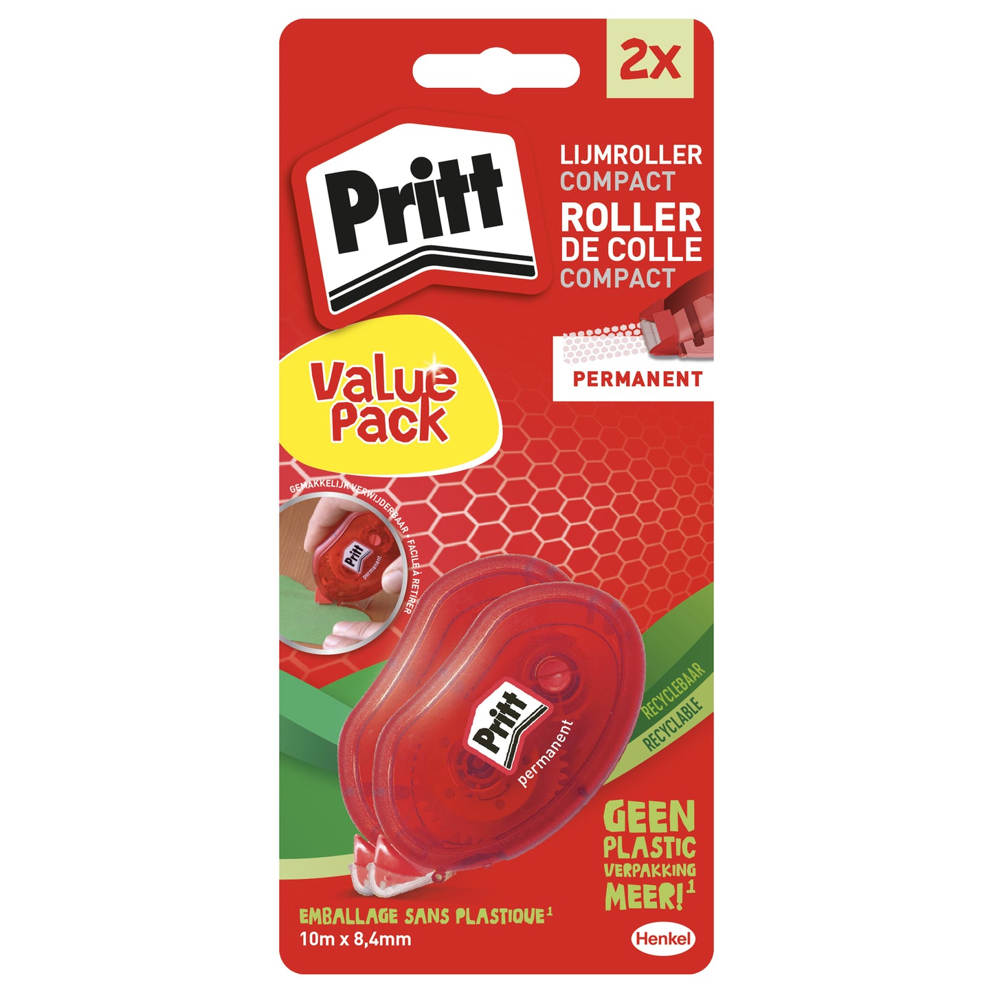 Pritt Compact Permanent Duo Lijmroller, navulling