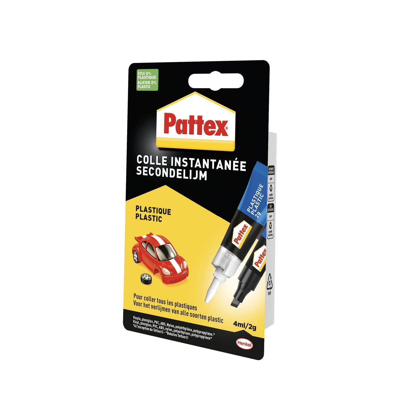 Secondenlijm Pattex All Plastic 2g voor Kunststof en Materialen - 2