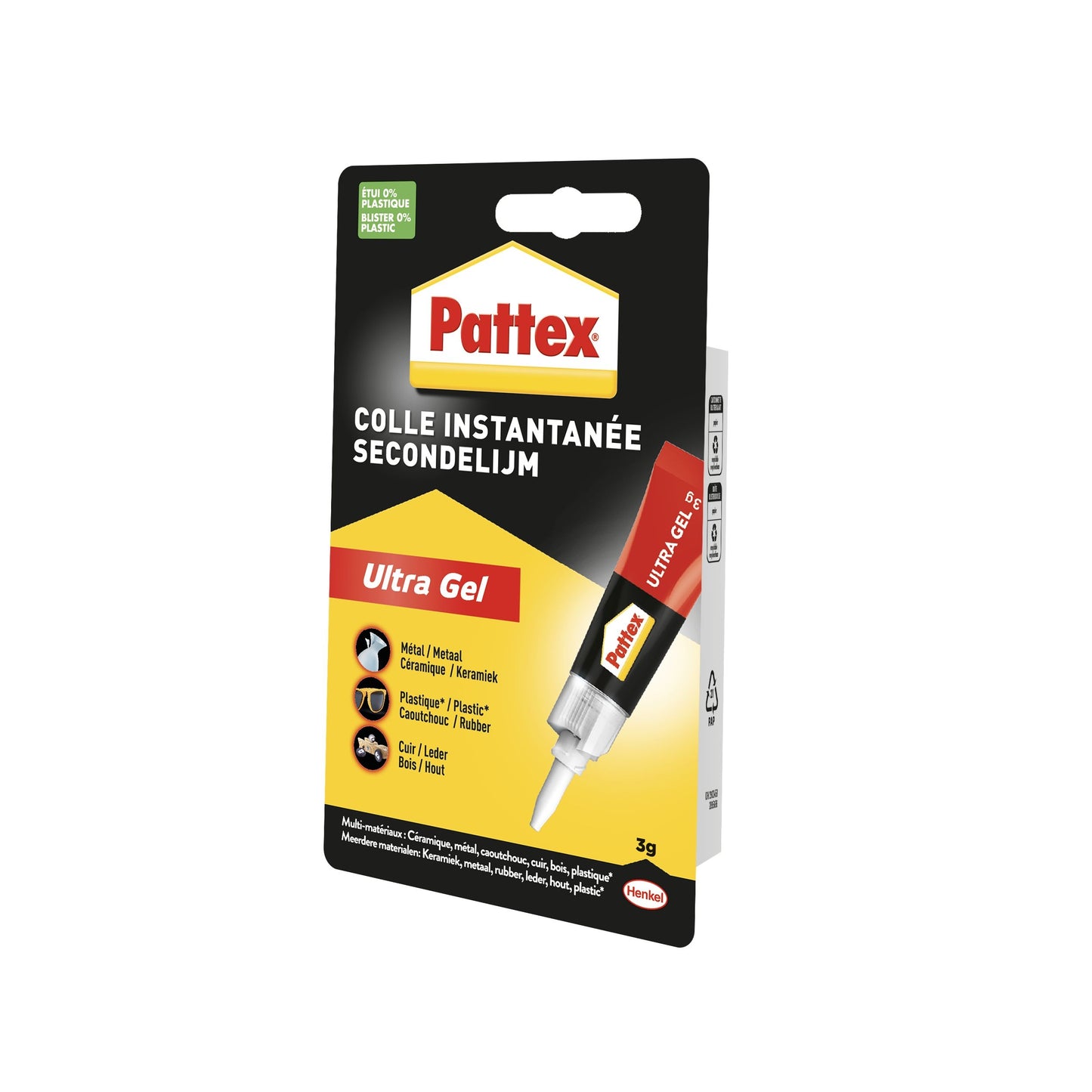 Secondenlijm Pattex Ultragel 3 gram - 2