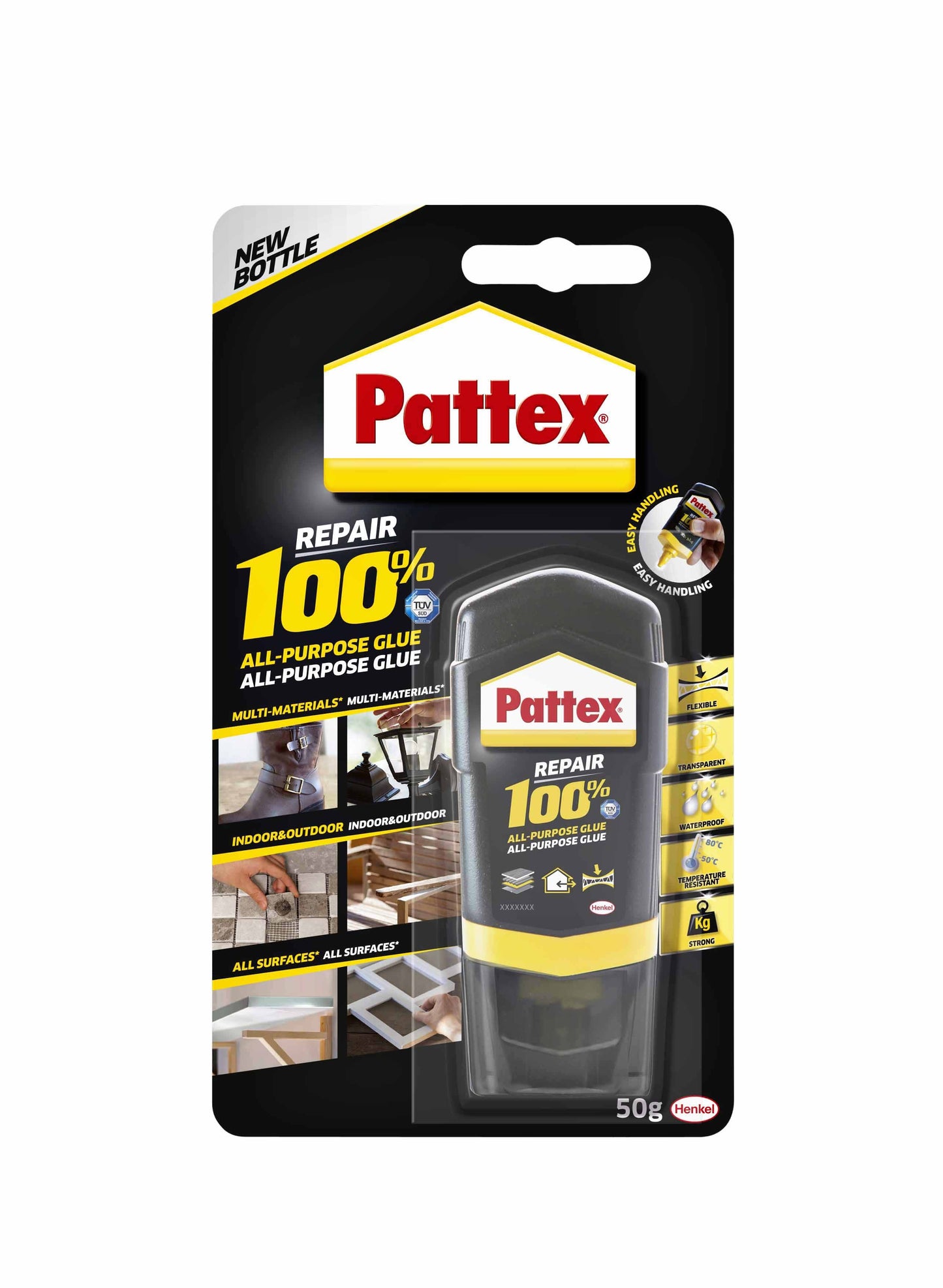 Pattex 100% lijm 50 g, sterk en flexibel voor diverse materialen - 2