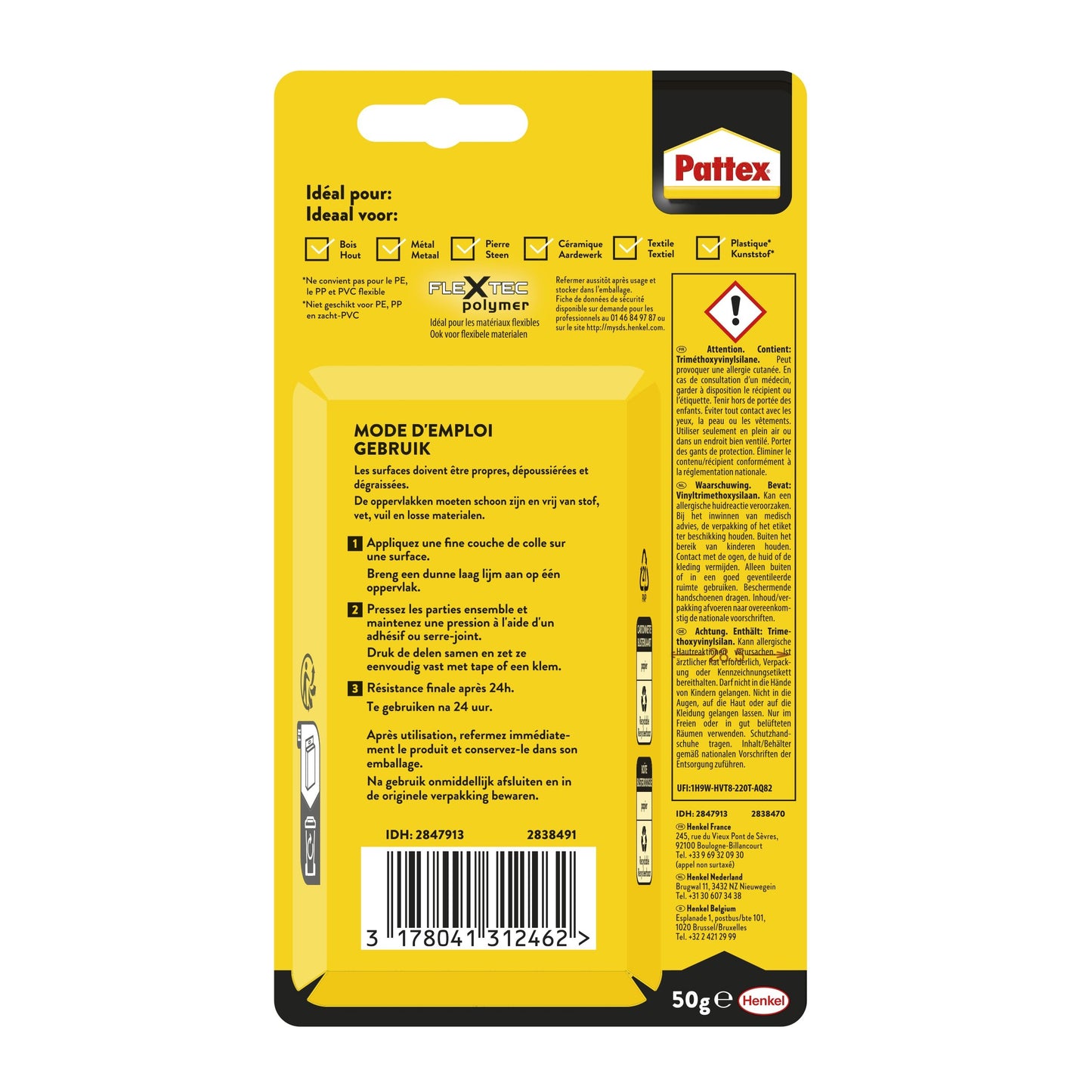 Pattex 100% lijm 50 g, sterk en flexibel voor diverse materialen - 3