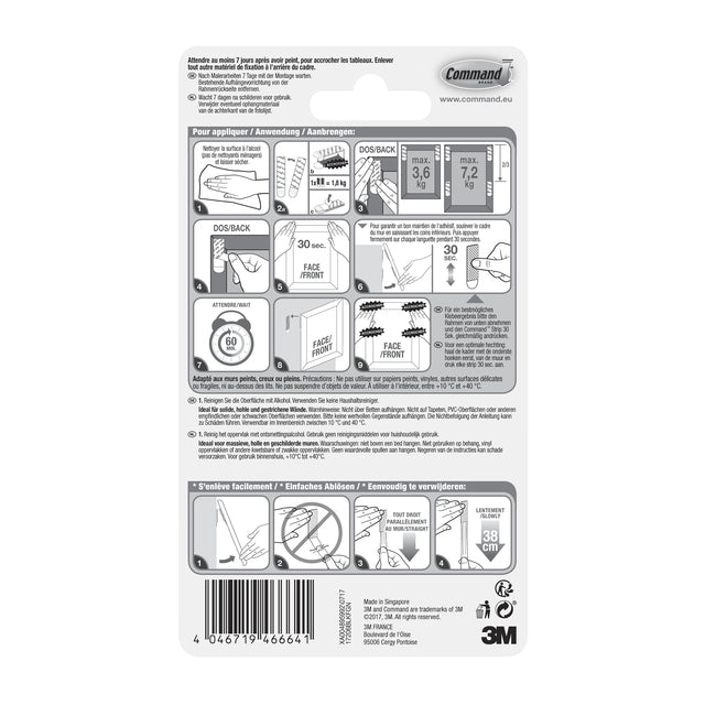 Command Groot Klik Vast Bevestigingsstrip 7.2kg Zwart/Wit - 4
