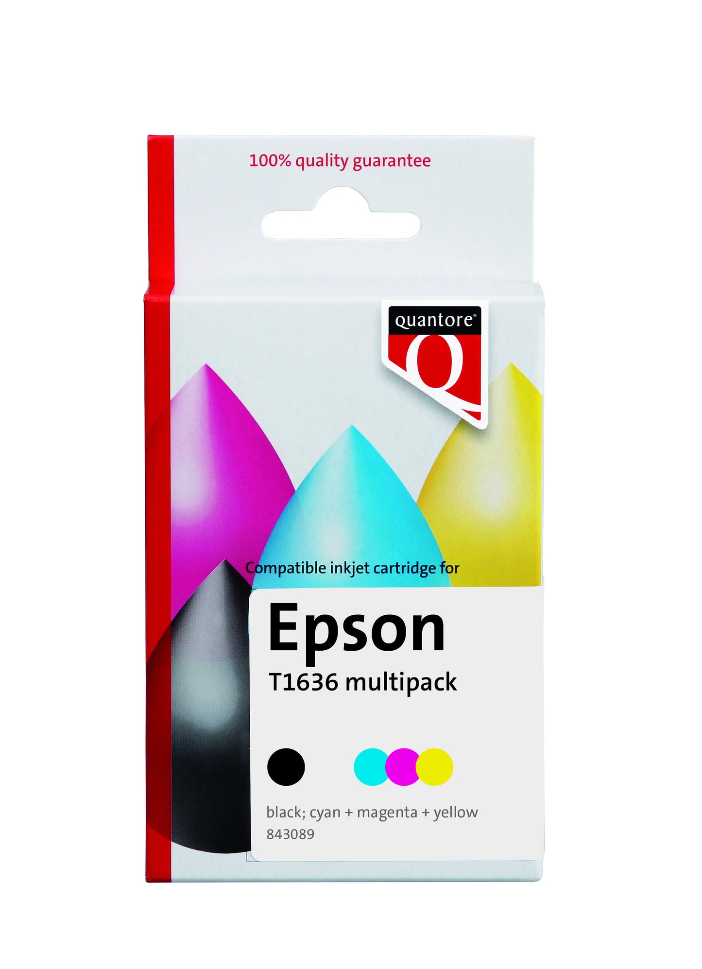 Inktcartridge Epson 16XL T1636 Zwart Quantore
