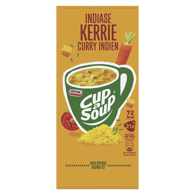 Cup-a-Soup Unox Indiase Kerrie 175ml zakjes, 21 stuks - 2