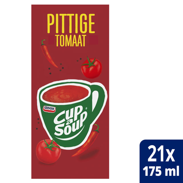 Cup-a-Soup Unox Pittige Tomaat 175ml zakjes, 21 stuks
