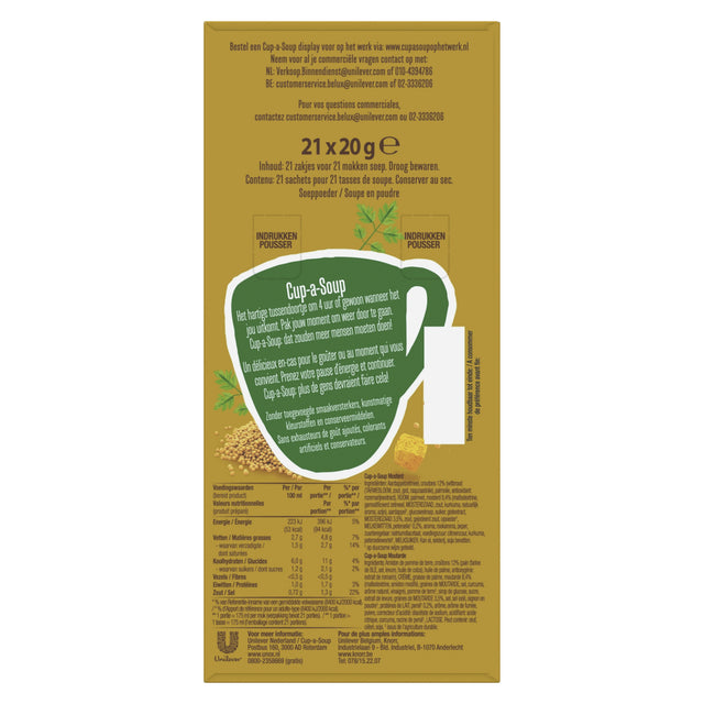 Cup-a-Soup Unox mosterd 175ml – Pittige en snelle soep - 3