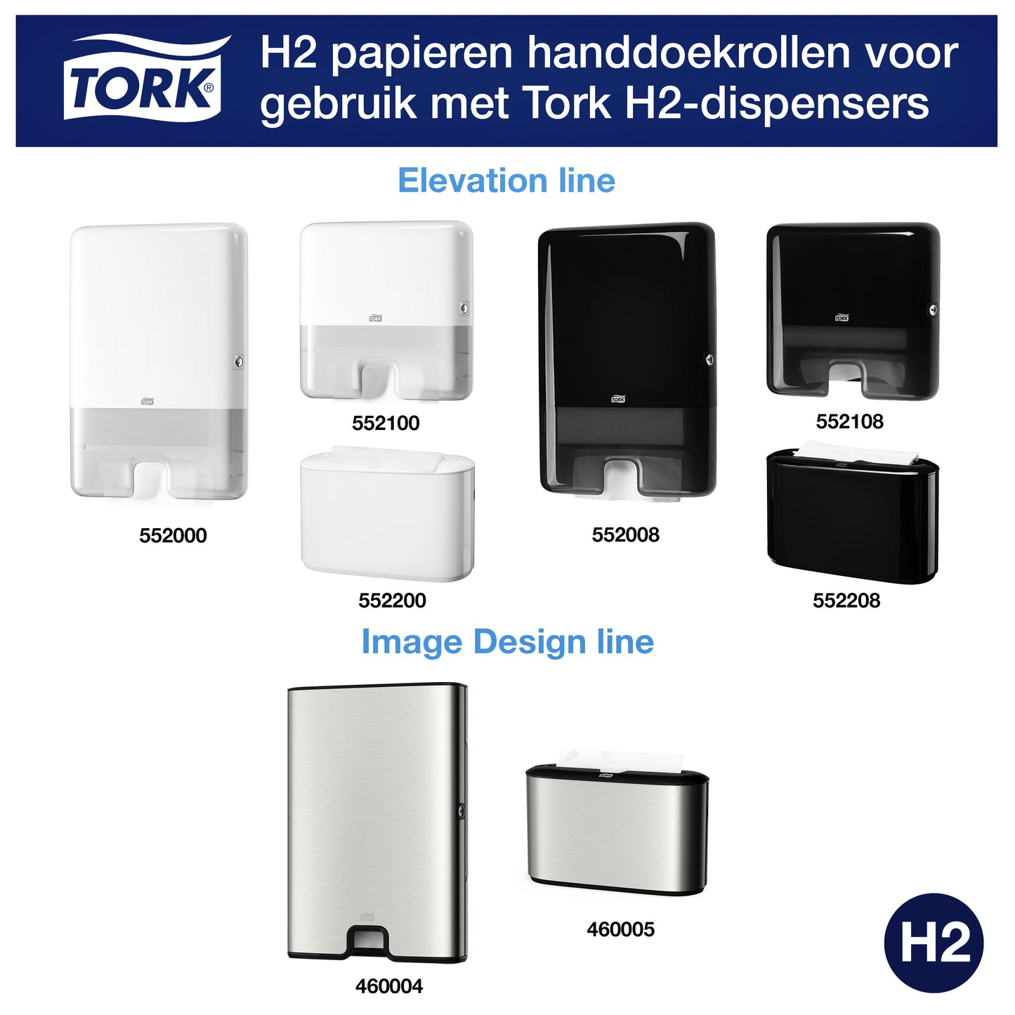 Handdoek Tork H2 Premium multifold wit 100288 - 6