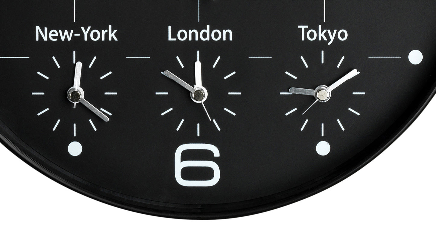 Wandklok UNILUX On Time, diameter 30,5cm zwart/wit - 2