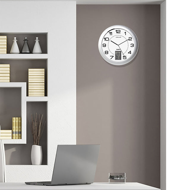 Wandklok Unilux Instinct dia 30,5cm zilvergrijs/wit - 2