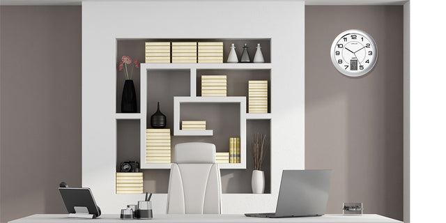 Wandklok Unilux Instinct dia 30,5cm zilvergrijs/wit - 3