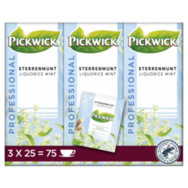 Pickwick Sterrenmunt Thee 25x2g met Envelop