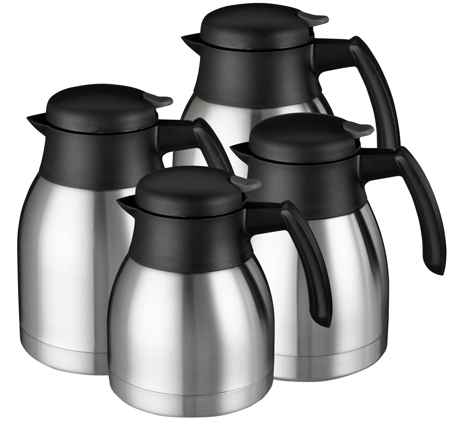 Dubbelwandige RVS thermoskan Bravilor 1 liter zwart - 2