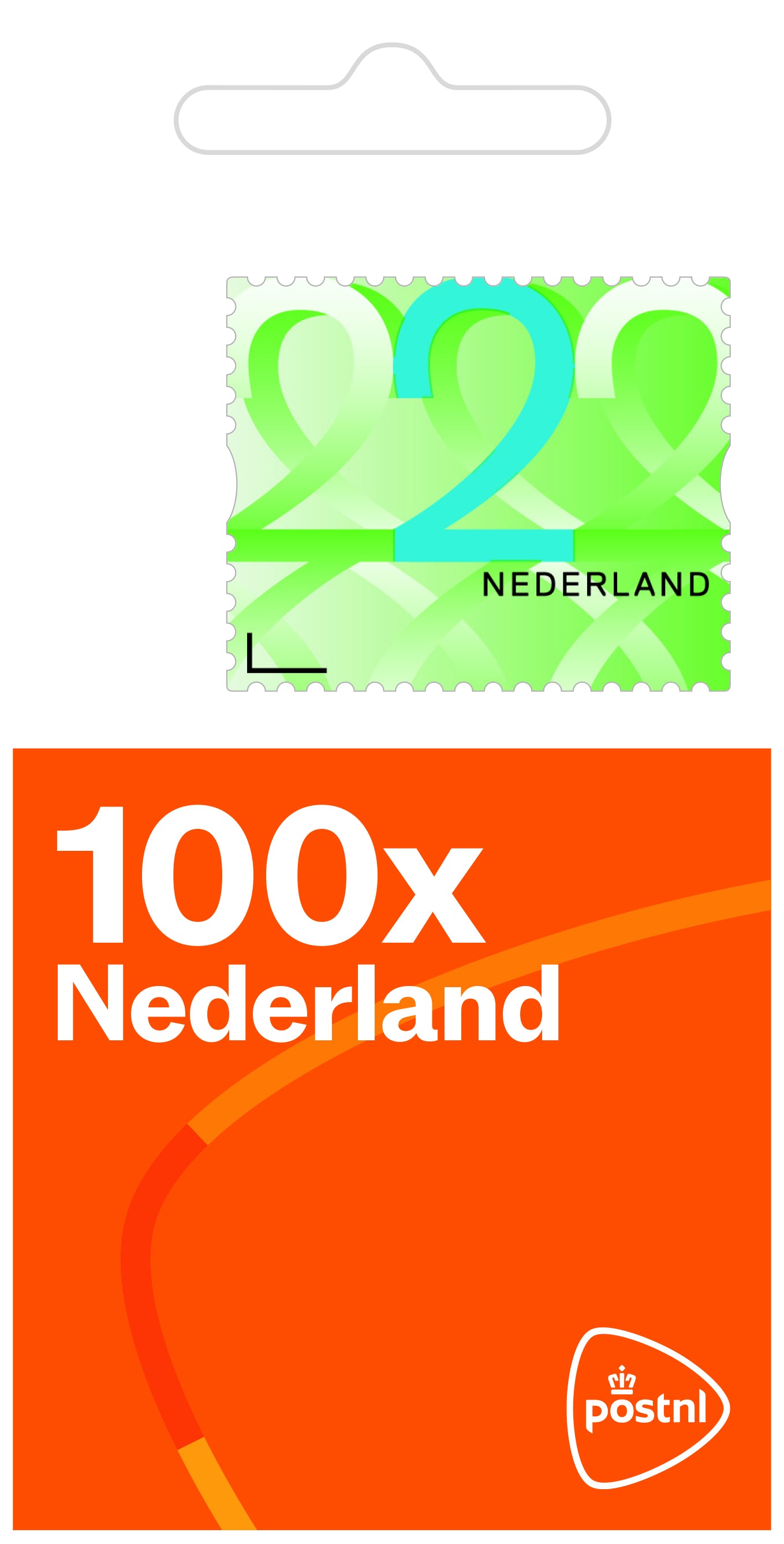 Nederlandse Waarde 2 Zelfklevende Postzegels, 100 stuks