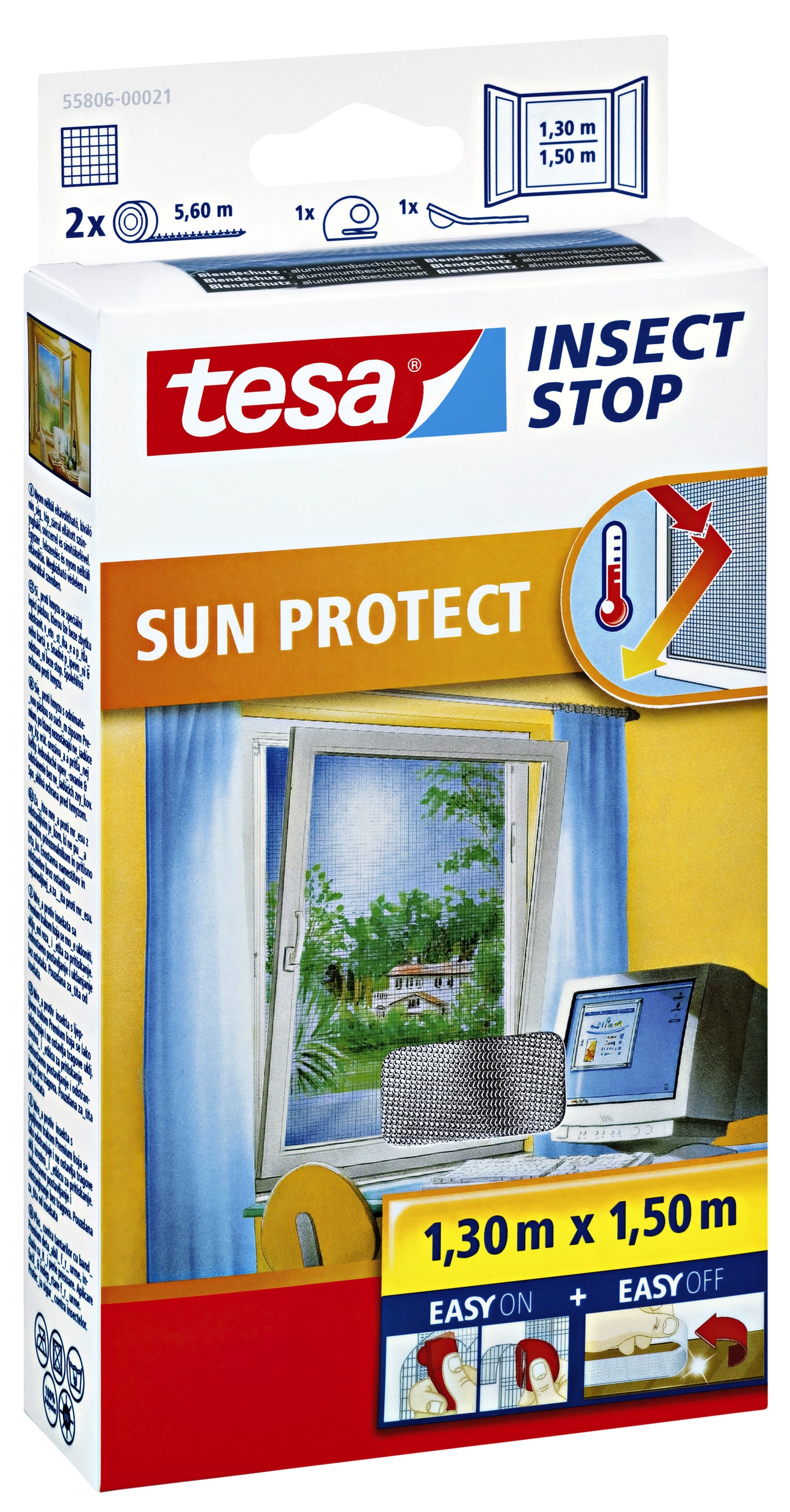 Insectenhor tesa Sun Raam 1.3x1.5m Antraciet - Herbruikbaar