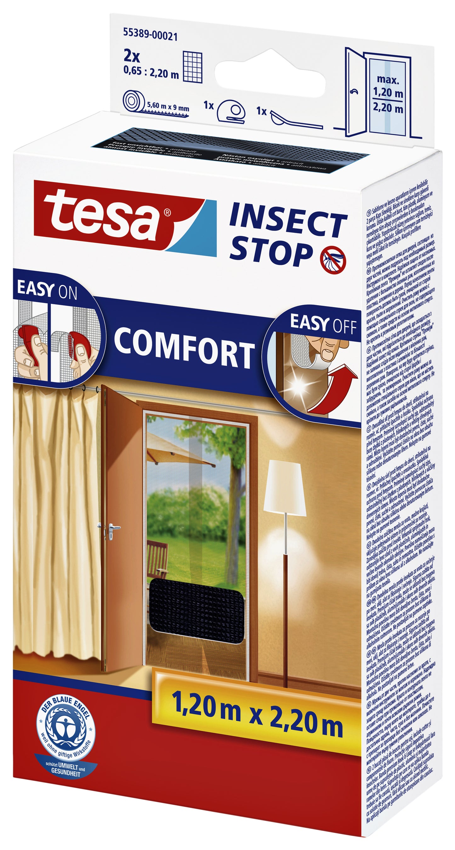 Insectenhor Tesa Comfort voor Deuren, 2x 0.65x2.50m - 3