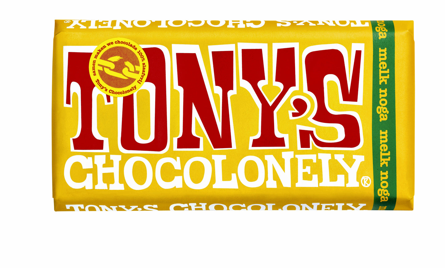 Tony's Chocolonely Noga Melk Reep 180 gram