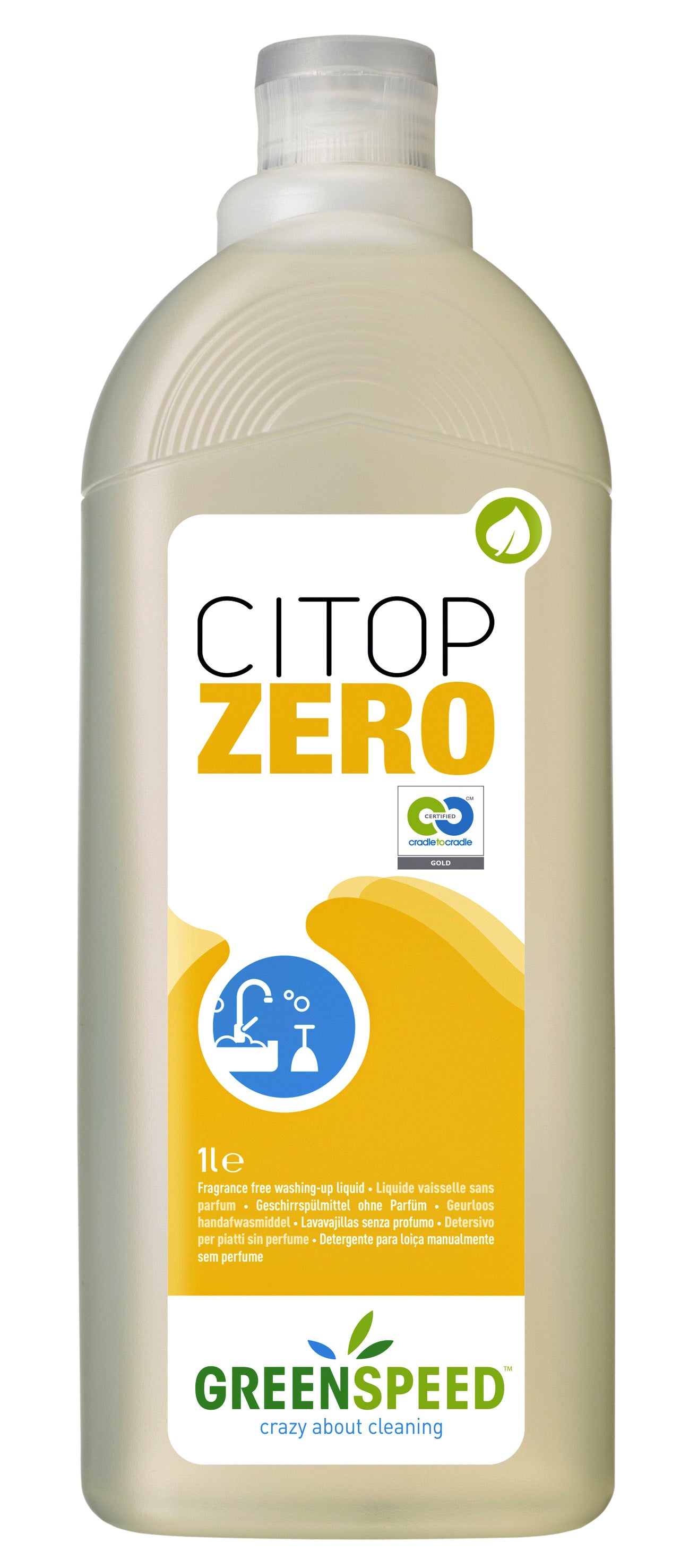 Greenspeed Citop Zero 1L Gecertificeerd Parfumvrij Handafwasmiddel