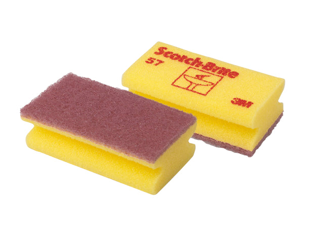 Geel Scotch-Brite Delicaat Schuurspons 70x130mm met Handgreep