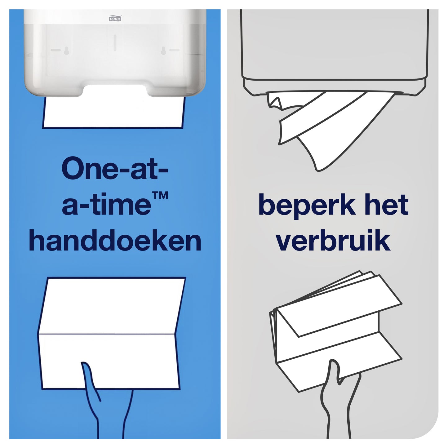 Handdoekdispenser Tork H3 C/Z-vouw wit 553000 - 3