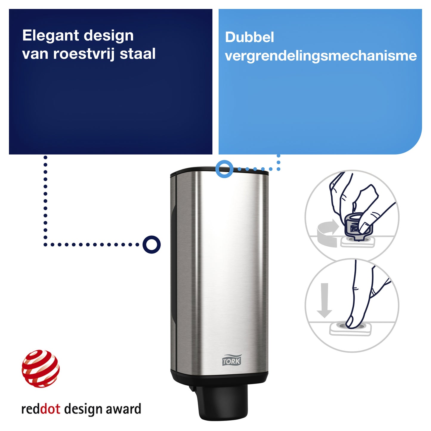 Tork S4 RVS Zeepdispenser voor Handen - 2
