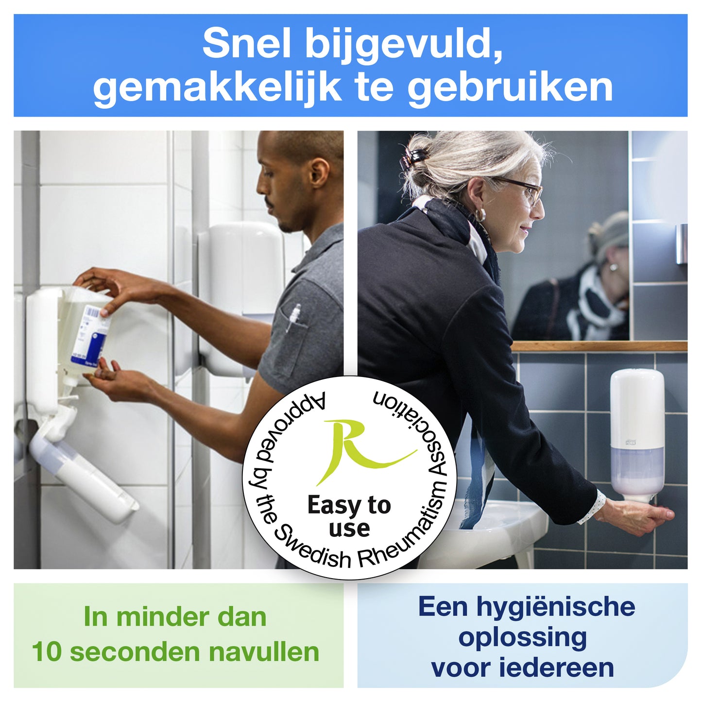 Alcoholgel Tork S1 handdesinfectie 1 liter - 3