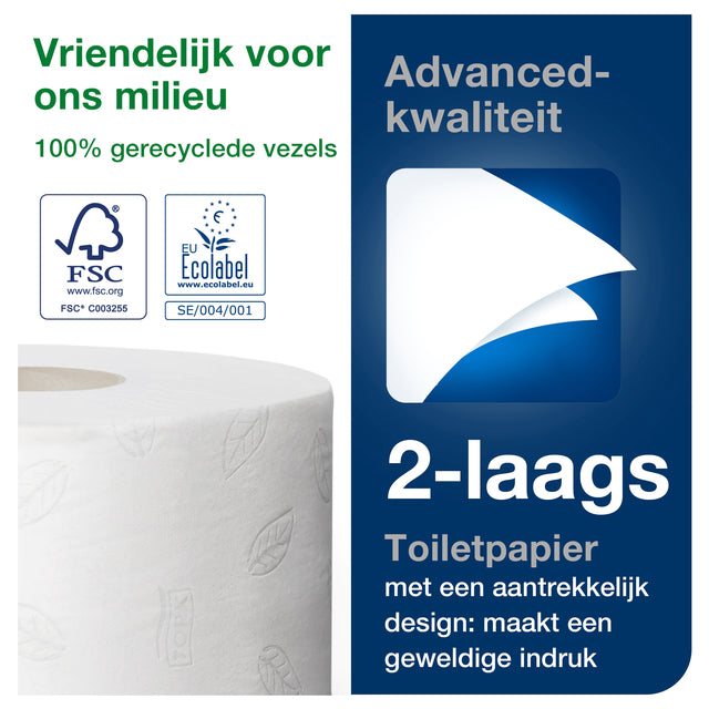 Tork T2 Mini Jumbo 2-laags Wit Toiletpapier 12 Rollen - 3