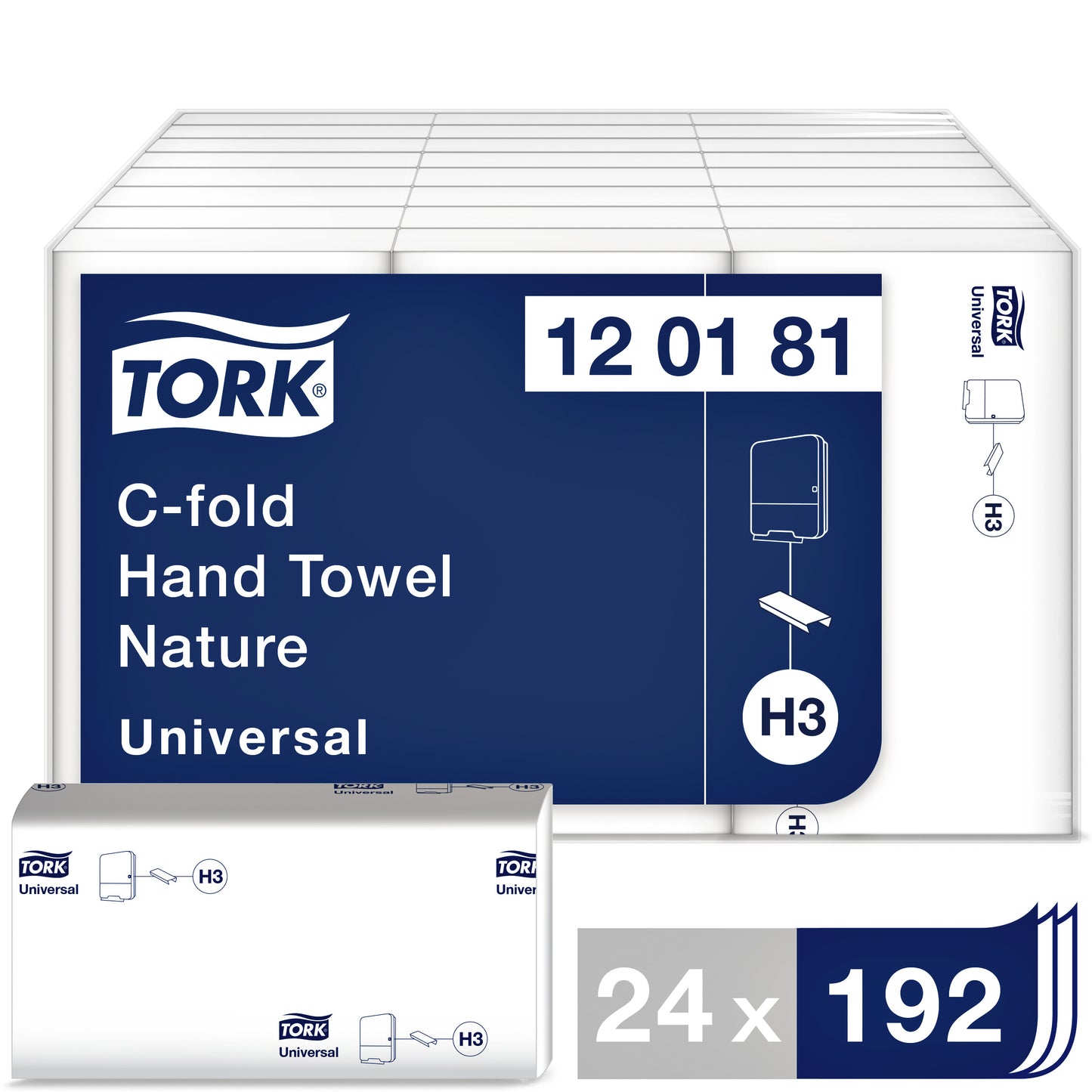 Tork H3 Universal C-vouw handdoek 120181