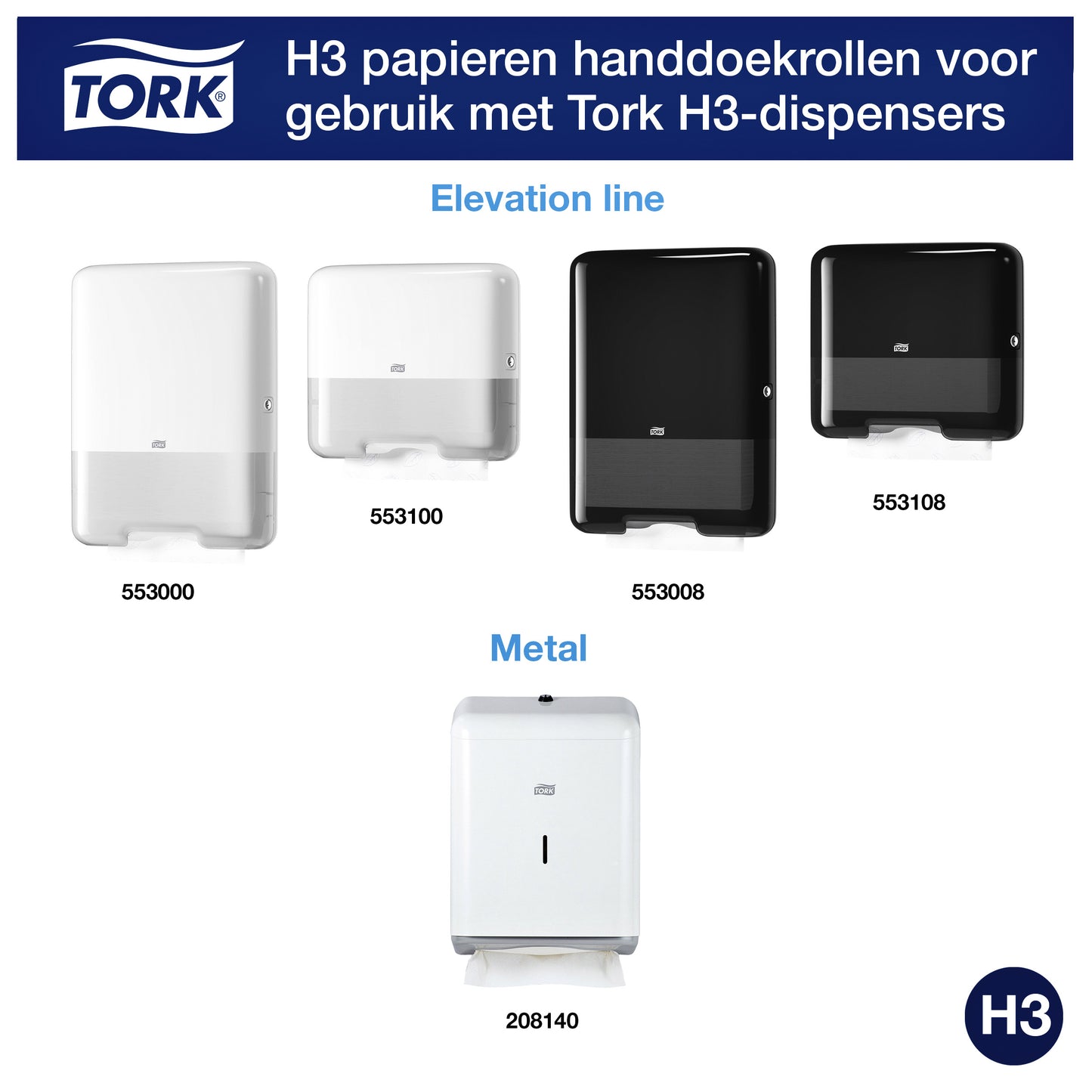 Tork H3 Universal C-vouw handdoek 120181 - 3