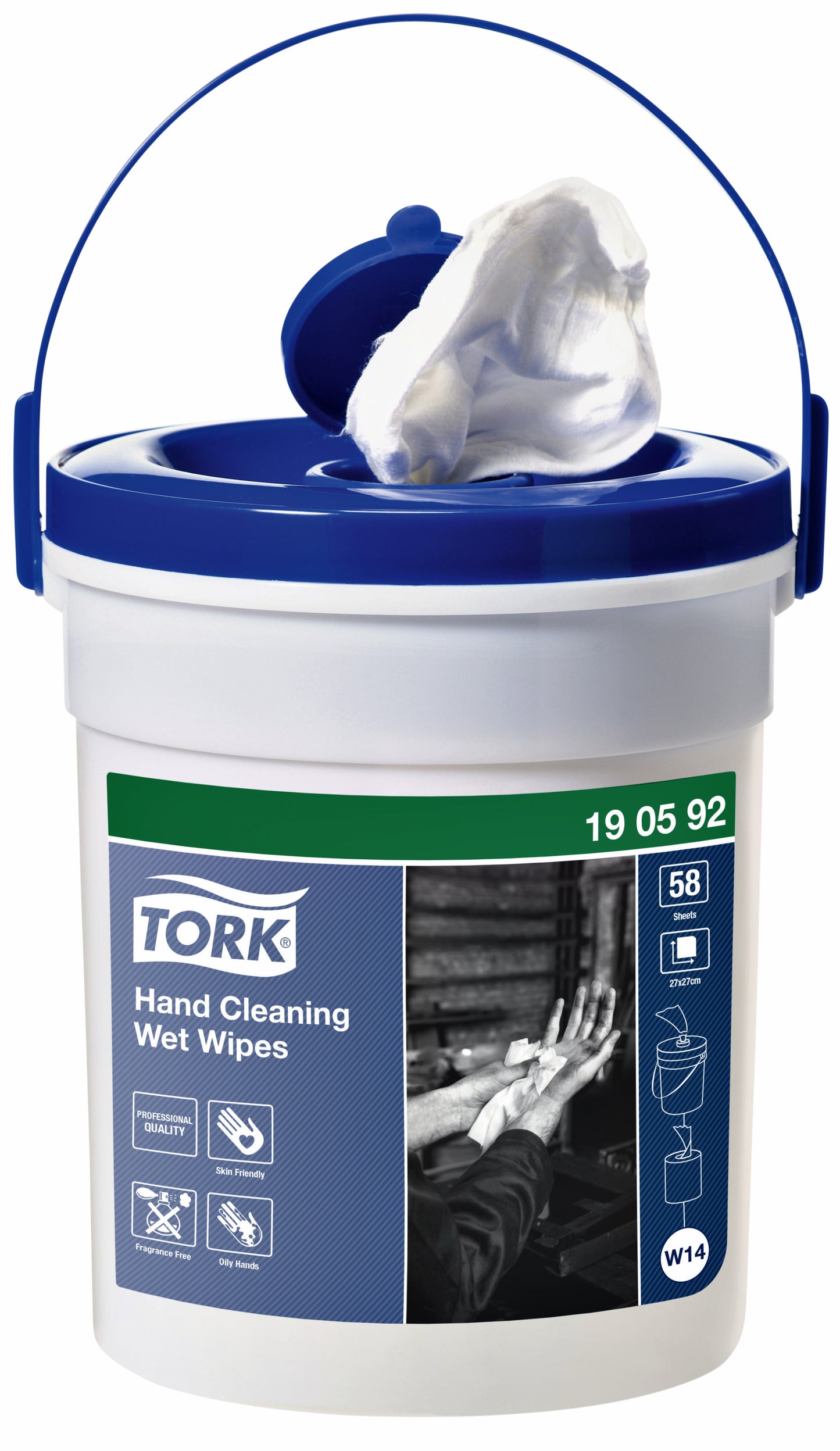 Reinigingsdoek Tork Hand Cleaning W14 wit 58 vel
