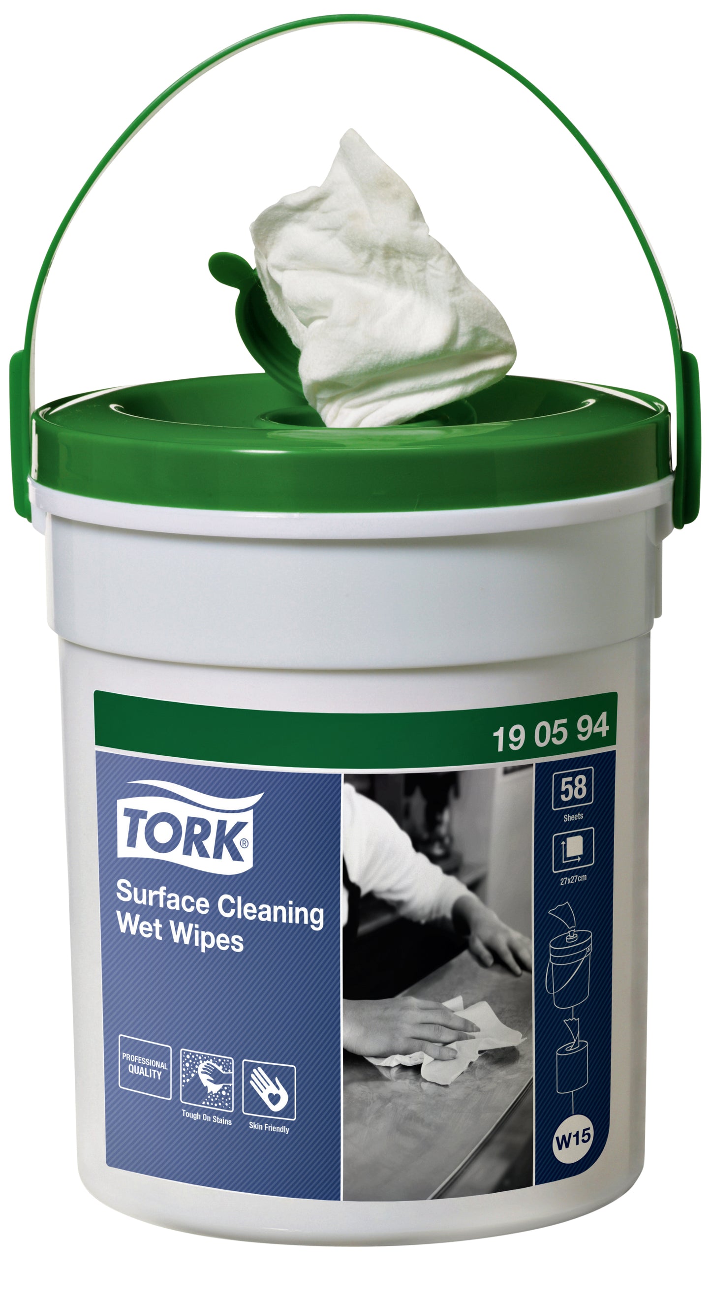 Reinigingsdoek Tork Surface W15 wit 58 vel