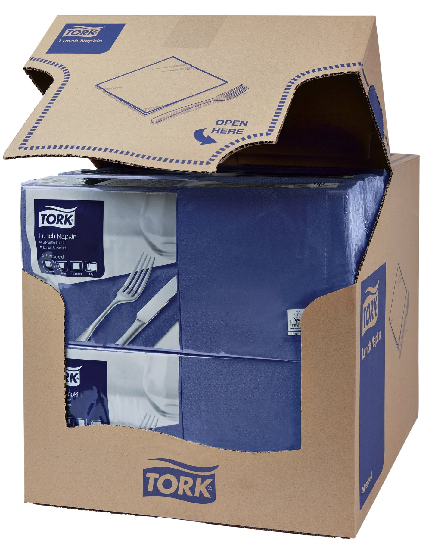 Servet Tork 33x33cm donkerblauw 200st
