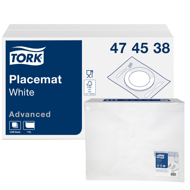 Witte placemat Tork 42x27cm, 500 stuks