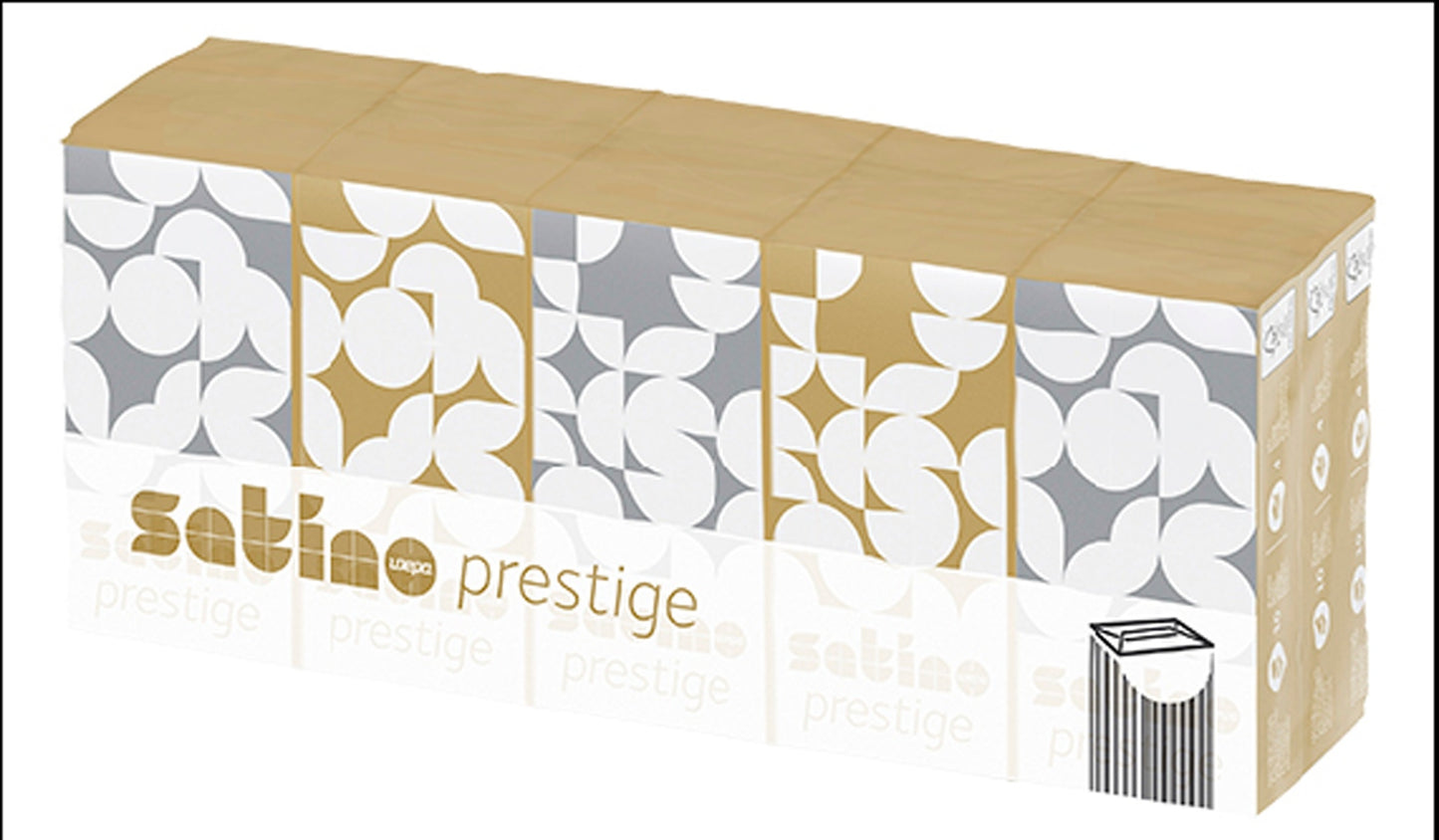 Zakdoek Satino Prestige 4-laags wit 15x10