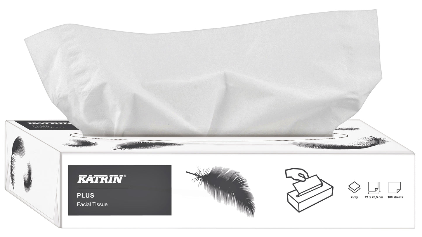 Facial tissues Katrin 2-laags 100 vel wit
