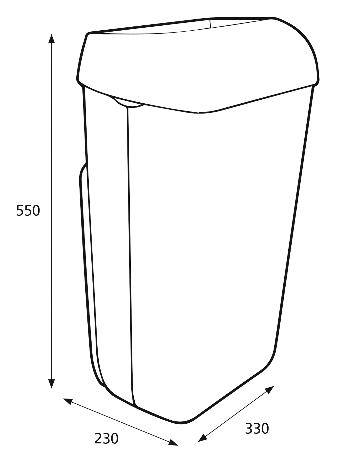 Afvalbak Katrin 91899 25 liter wit kunststof - 3