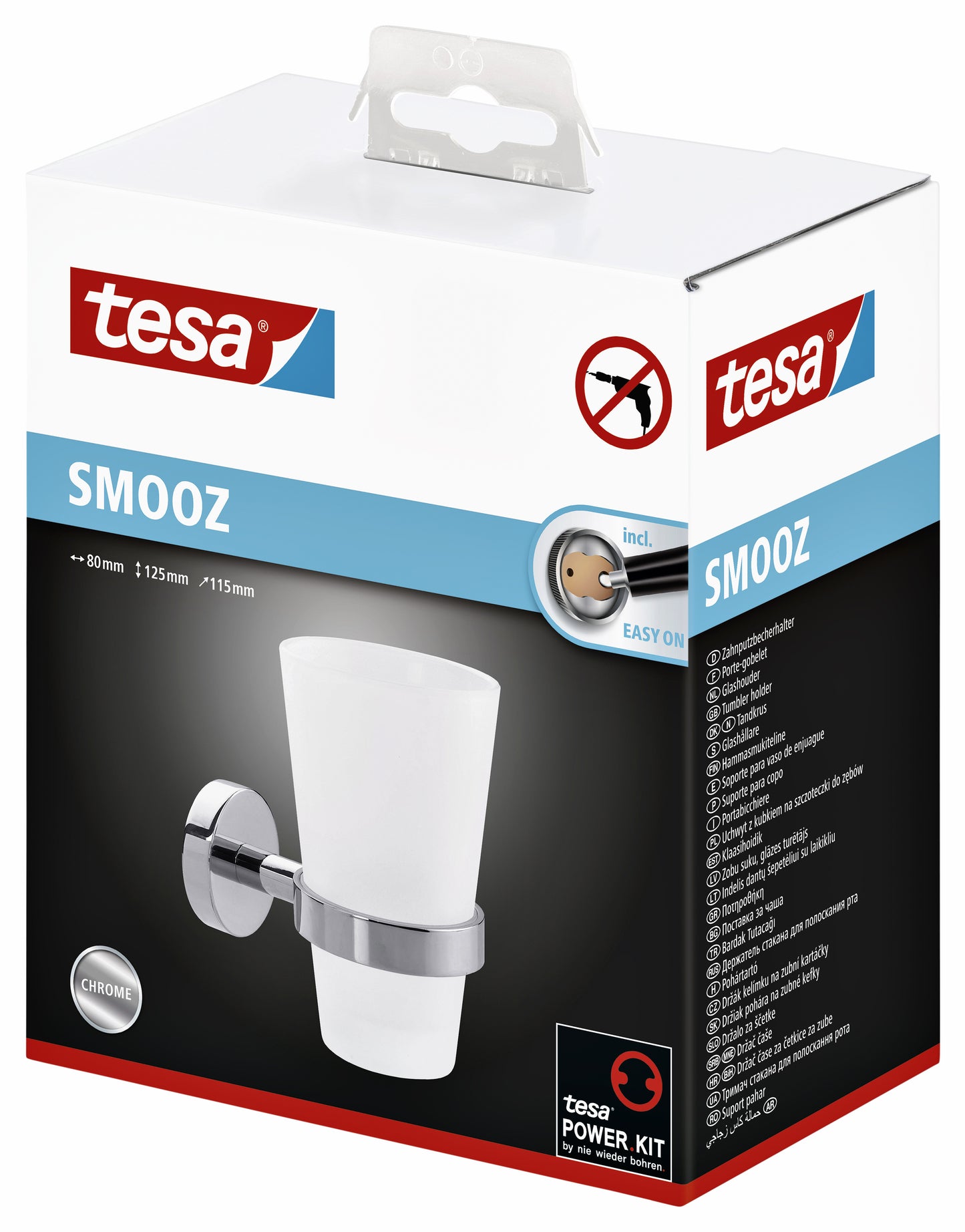 Tesa Verchroomde Bekerhouder met Zelfklevend Systeem - 3