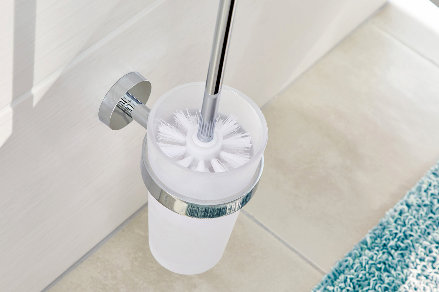 Toiletborstelset Tesa verchroomd muurmontage zelfklevend - 5