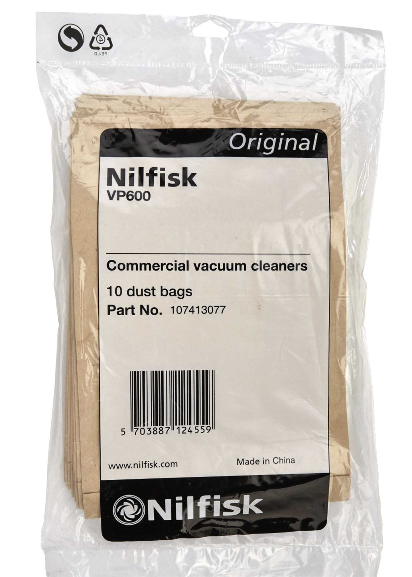 Stofzuigerzak Nilfisk VP600 CDNF4000 (10 stuks) - 2