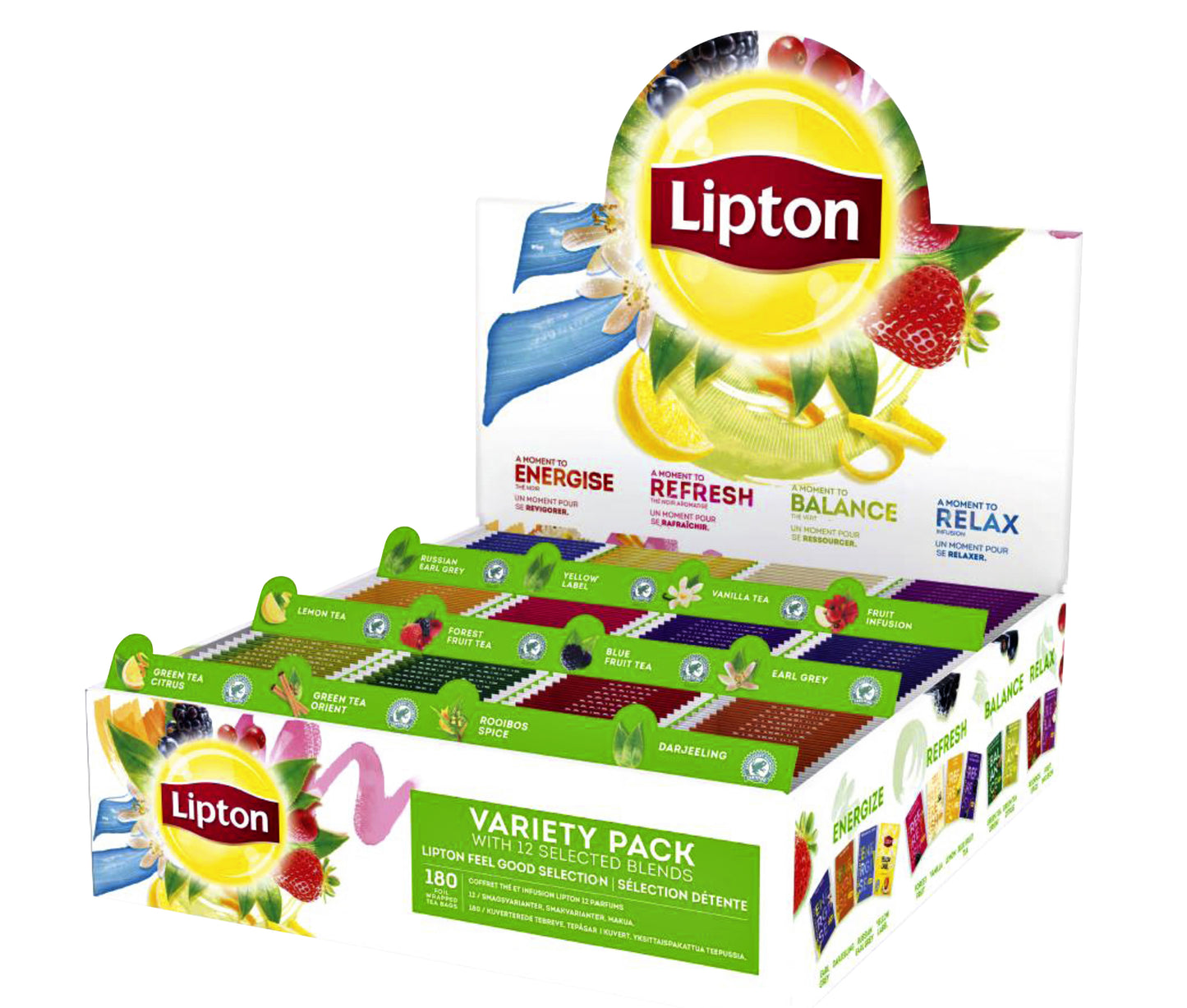 Lipton Assortimentsbox 12x15 Theezakjes - Gevarieerd theeassortiment